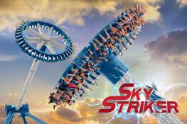 Six Flags Great America in Gurnee is debuting its new massive pendulum thrill attraction, Sky Striker, this spring.