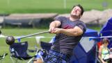 John Pilling of Saginaw, Michigan, throws a 22-pound heavy hammer during a previous Scottish Festival and Highland Games in Itasca. The event has a new home at the DuPage County Fairgrounds in Wheaton.