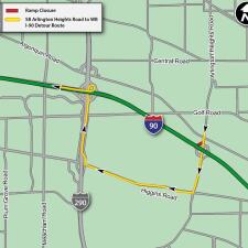 Ramp at I-90, Arlington Heights Road closing Friday