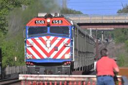 A Metra train from Chicago pulls into the Geneva station on Tuesday. The General Assembly is considering rolling Metra, Pace and the CTA into one mega agency.