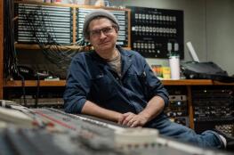 Steve Albini at his workplace, Electrical Audio, in the Avondale neighborhood in 2021.