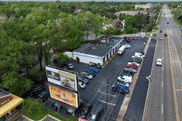 Two double-sided billboards next to an auto repair shop on Rand Road in Arlington Heights must be torn down in the next five years, village board members decided this week. Besides the Bears’ digital sign at Arlington Park, these billboards are the only ones left in town.